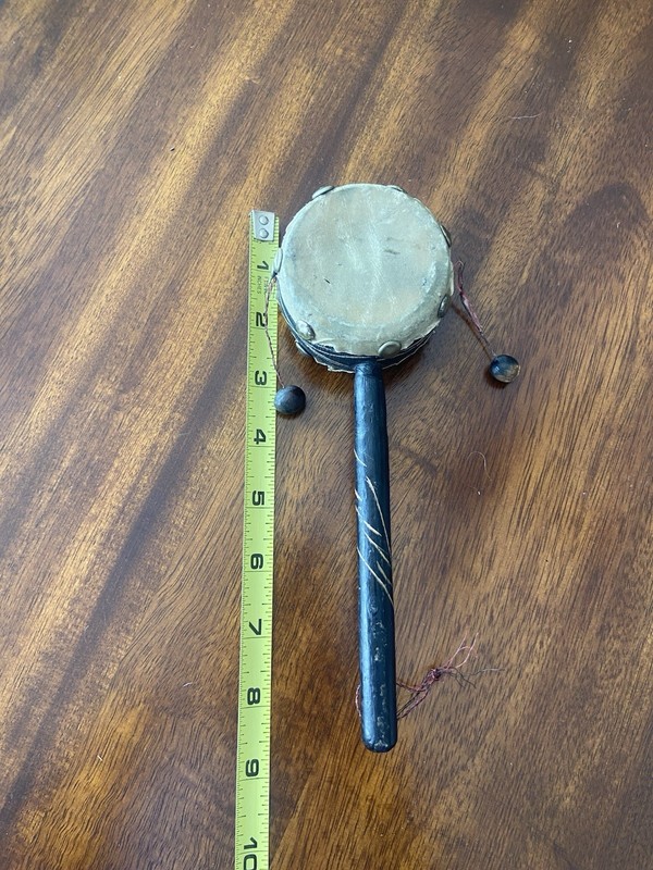 Den-den Daiko Vintage Hand Held Percussion Instrument Pellet Drum