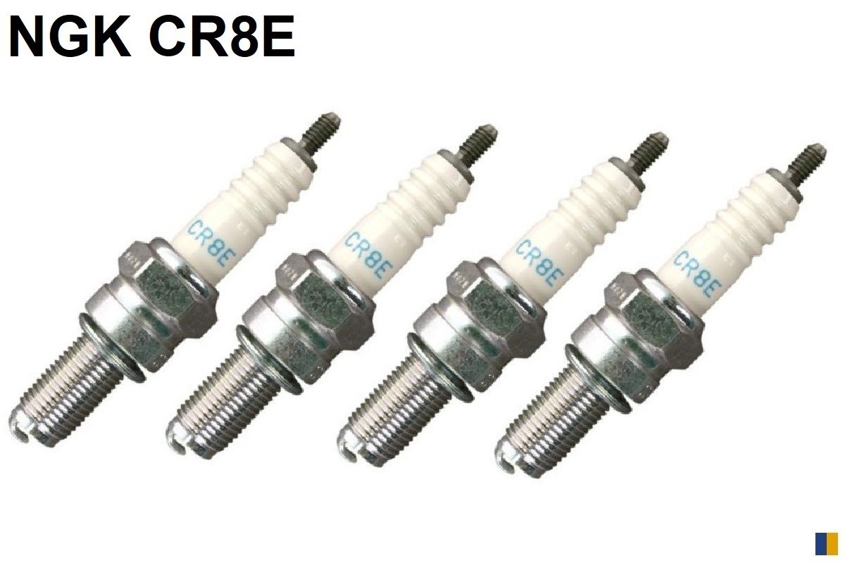 4 bougies NGK CR8E pour moto Yamaha XJ 600 N et S Diversion de 1991 à 2003