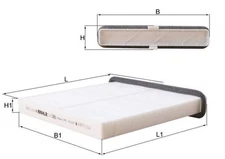 Mahle LA 1361 filter, interior air for Mazda