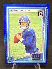2025 Donruss Optic Jaxson Dart #273 Rated Rookie Blue Hyper Prizm RC