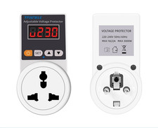 Universal Automatic Voltage Protector Socket AC 220V 16A Adjustable Power Surge