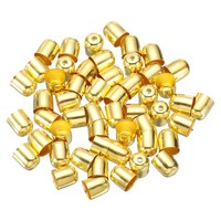50 StüCk Quasten Lederkordeln Mit Schnallenende FüR AnhäNger, Gold (8X9Mm)