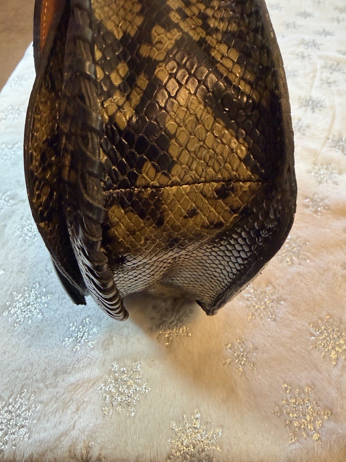 Patricia Nash Python Embossed Leather Crossbody B… - image 6