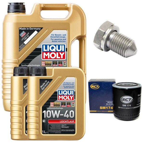 MotoröL Filter Set 10W-40 Liqui Moly 7 Liter + Schraube FüR Audi A4 A6 A8 3.0-image