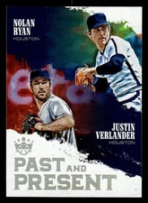 2018 Panini Diamond Kings Justin Verlander / Nolan Ryan Past and Present card