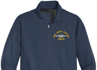 USS JIMMY CARTER SSN-23 Soft Shell Jacket.  New.  U.S. Navy. DOLPHINS