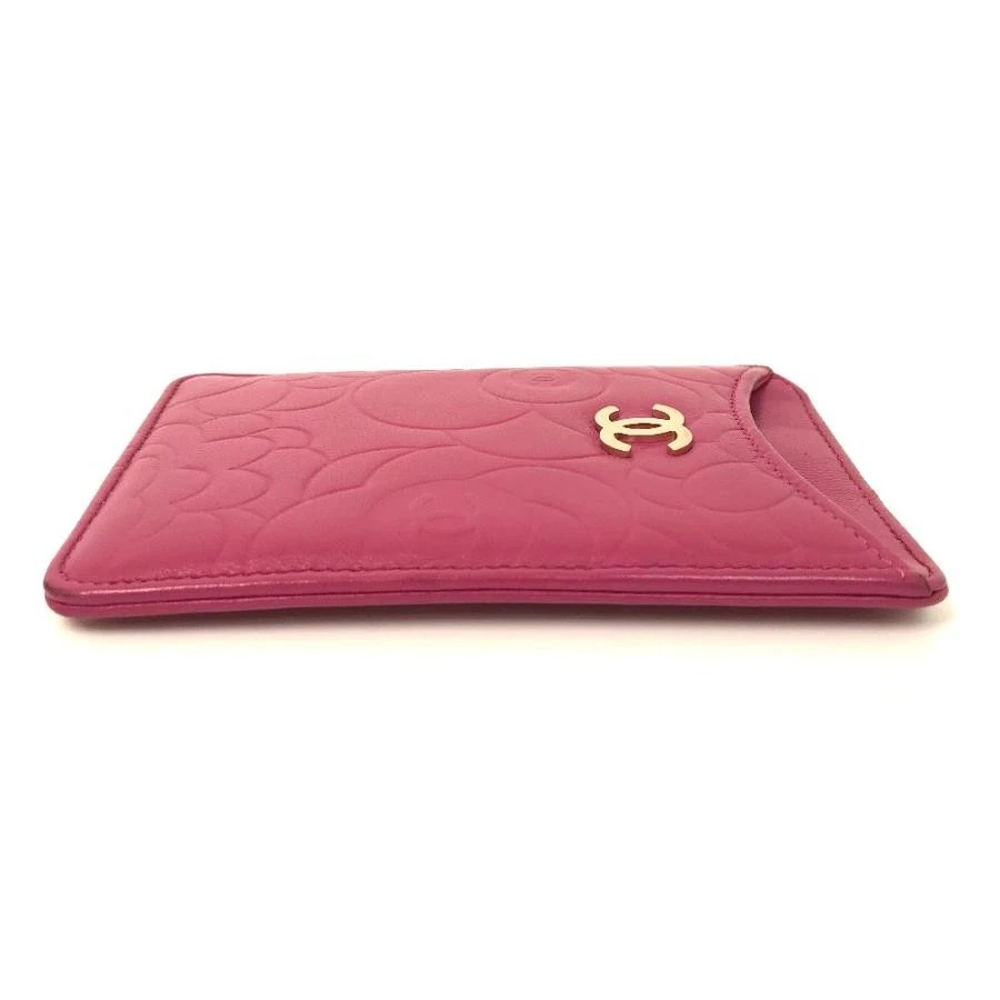 CHANEL Camellia Smartphone Pass Case Portatarjetas de Visita Vertical Marca CC Rosa Foto 4 de 4