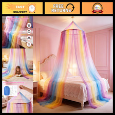 Princess Bed Canopy Mosquito Net for Girls - Dome Hanging Netting for Crib Bed