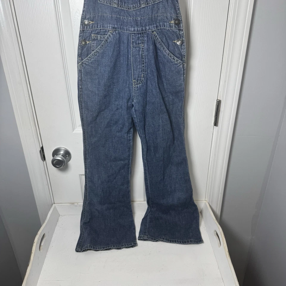 Mono con tirantes de mezclilla Limited Too Vintage años 90 Y2k niñas talla 8 Foto 3 de 4