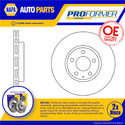 2x Brake Discs Pair Vented fits MAZDA 3 1.6 Front 13 to 19 295mm Set B45G33251A