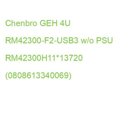 Chenbro GEH 4U RM42300-F2-USB3 w/o PSU RM42300H11*13720 (4719274340236)