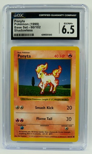 Ponyta (Shadowless) graded CGC 6.5 for sale on eBay