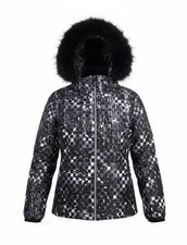 NEU RH+ Damen Schwarz Kaputze Pelz Wasserdicht Ski Jacke XL €620