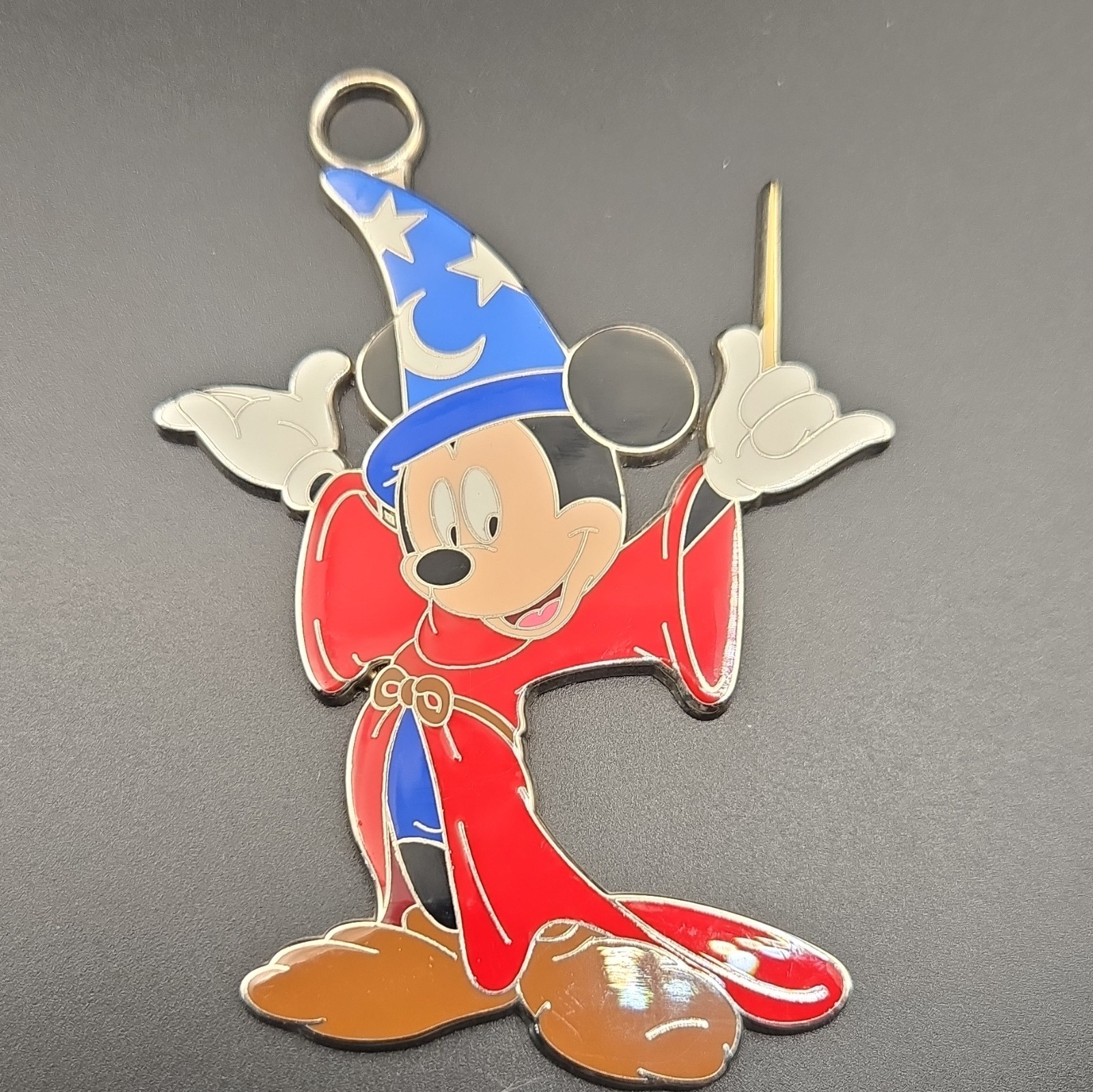 Disney Mickey Mouse Fantasia Trading Pin Sorcerer With Mount for Lanyard 2004 4"