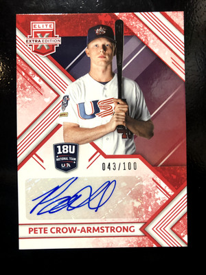 PETE CROW-ARMSTRONG 2018  PANINI 18U-PC Auto /100 ROOKIE (SSP) GEM MT!