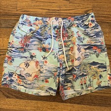 Polo Ralph Lauren Swim Trunks Board Shorts Lined Hawaiian Floral Men  s Size XL