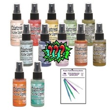 Tim Holtz Distress Oxide Spray Bundle New 2019 Colors Super Bargain Mixed Set