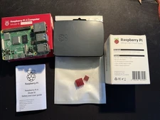 Raspberry Pi 4 Model B 2GB, Case, Heatsinks, And Power Supply