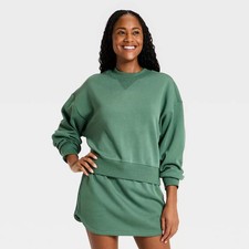 All In Motion Women's Airy Sleek Pique Long Sleeve Crewneck Sweatshirt -