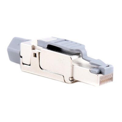 LEVITON 6APLG-S6A UNIVERSAL CAT6A SHIELDED FIELD MOUNT PLUG, TOOL-FREE, RJ45