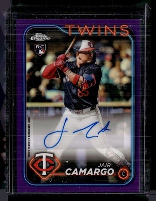 2024 TOPPS CHROME PURPLE /250 ROOKIE AUTO JAIR CARMARGO TWINS
