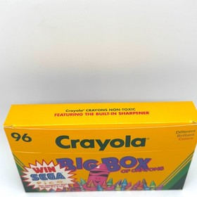Vintage Crayola Crayons Sega Pico Promo 96 Big Box Open Box Unused 1994 Made USA