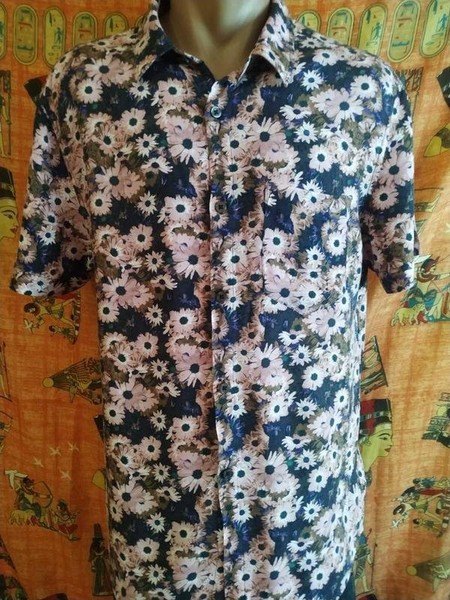 Men American Vintage Shirt Multicolor Viscose 36 /