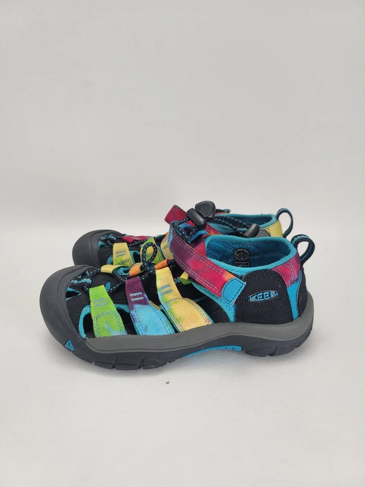 Keen Newport H2 Kids 1 Slip On Outdoor Water Shoes Sandals Tie Dye Rainbow - Image 4 of 4