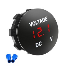 Battery Voltage Meter DC 12V Waterproof Tester LED Digital Display Red Boat