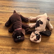 Lot Of 2 Vintage Pound Puppies 18" Plush Puppy Dog Long Floppy Ears 1985 Tonka