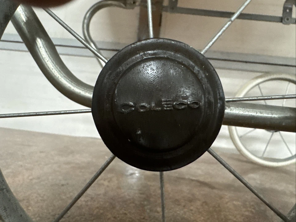 Vintage 1950s COLECO Doll Carriage Stroller Pram – Plaid Buggy w/ Spoked Wheels - Image 3 of 4