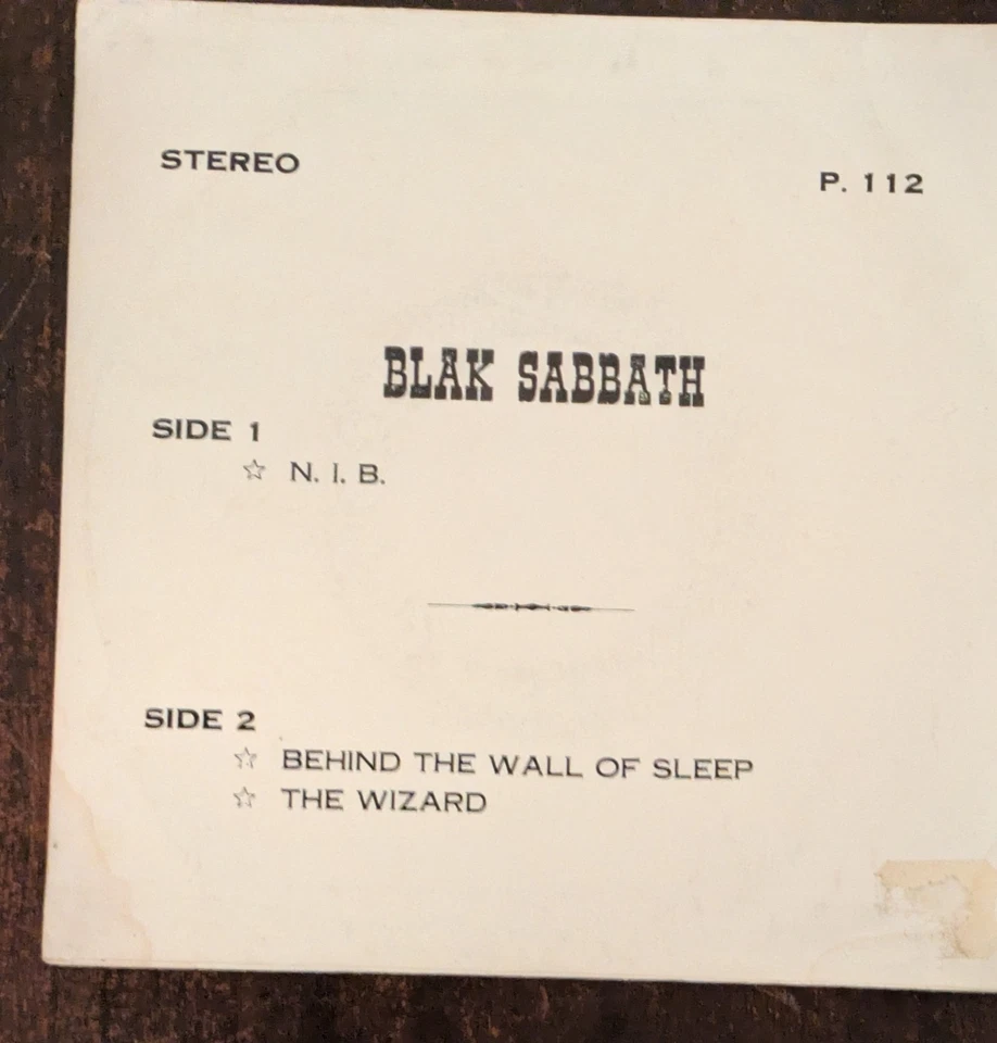 Black Sabbath NIB/Behind The Wall Of Sleep/The Wizard Ultra Rare Thailand EP - Image 2 of 4