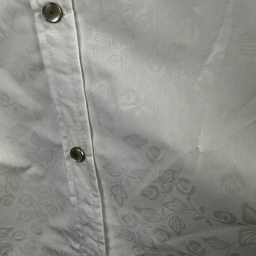 NWT Wild Bull Authentic Western men's size XL white patterned pearl snap shirt - 第 6/10 張圖片