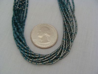 Collier Long 28" En Argent Sterling (.925) SILPADA - Pierres : Quartzite, Fluorite, Labradorite, Calcédoine - Occasion