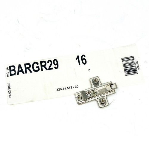 Hafele Salice Domi BARGR29/16 2mm Wing Hinge Mounting Plate, 329-71-512 - Picture 3 of 13