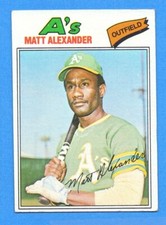 1977 Topps #644 Matt Alexander VG+ Athletics