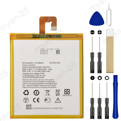 New Replacement Battery L13D1P31(Tab4) For Lenovo Tab 4 10 Plus TB-X704 3550mAh