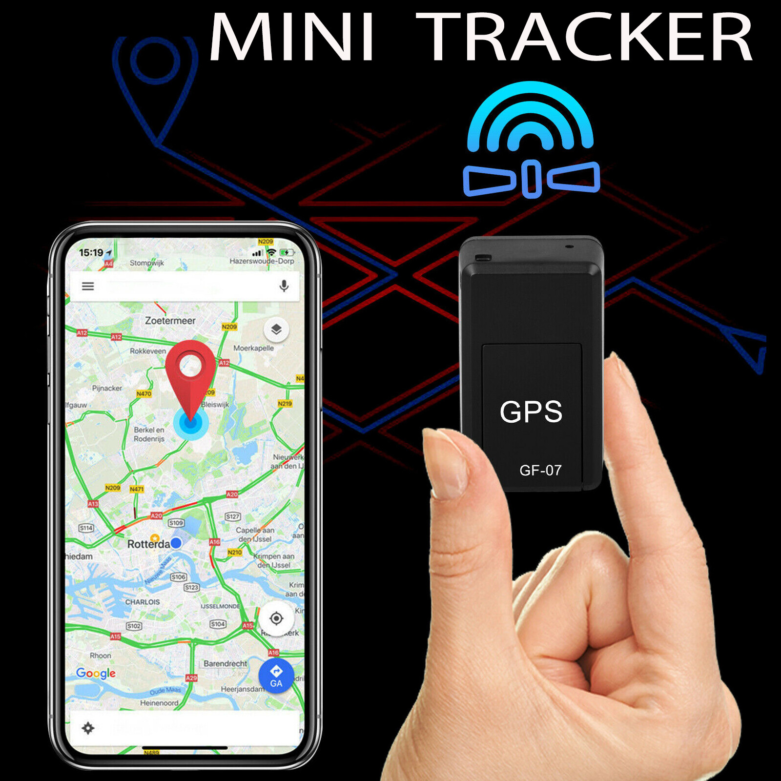 GF07 Magnetic GSM Mini Car Vehicle GPS Tracker Real Time ...
