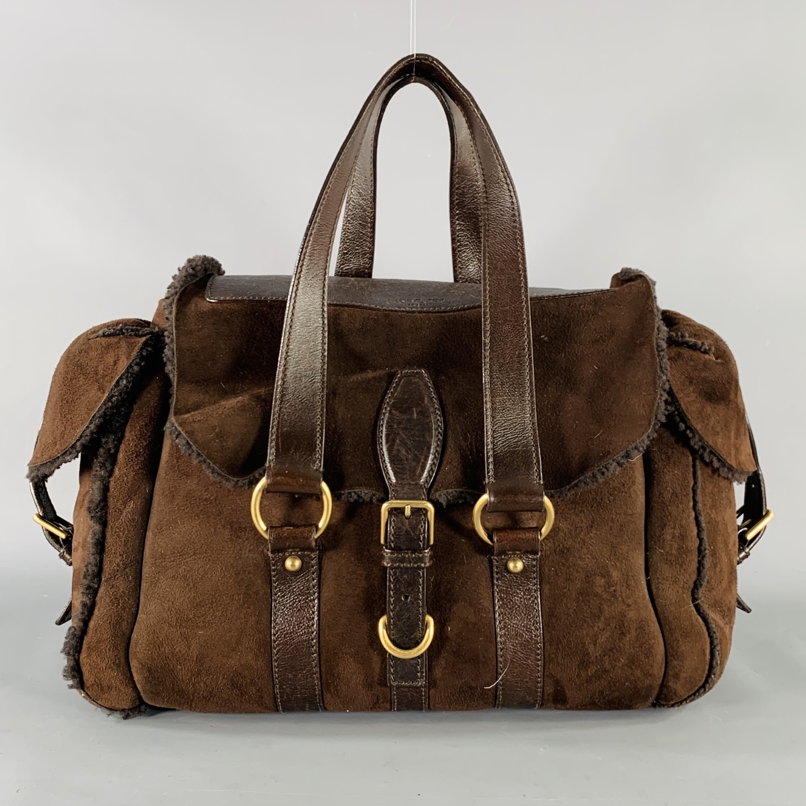 YVES SAINT LAURENT Borsa A Spalla In Pelle Di Montone Marrone