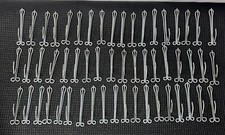 Vintage 3" Slip On Steel Drapery Curtain Hooks 1/2" Drop Drape lot of 55