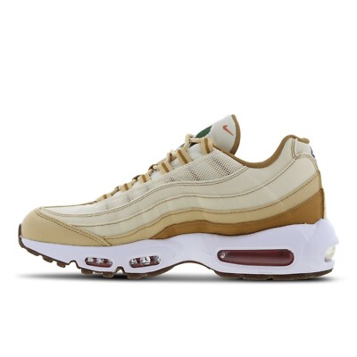 Original Mens Nike Air Max 95 SE Beige Brown Red Trainers DC3991 100 | eBay