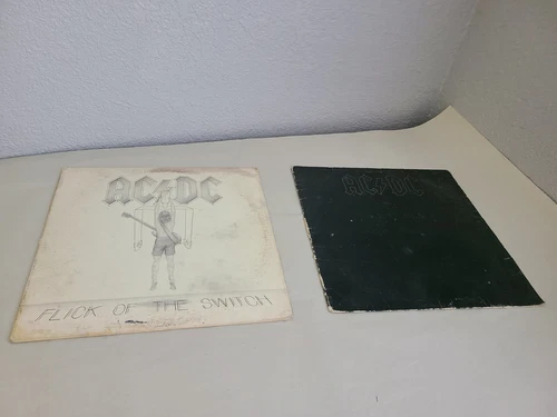 Lot Of 2 Vinyls AC/DC, Flick of the Switch 1983 & Back In Black 1980, LP