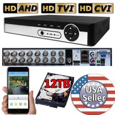 Sikker 16 Channel BNC DVR recorder with 12TB hard drive support Lorex 1080P cam