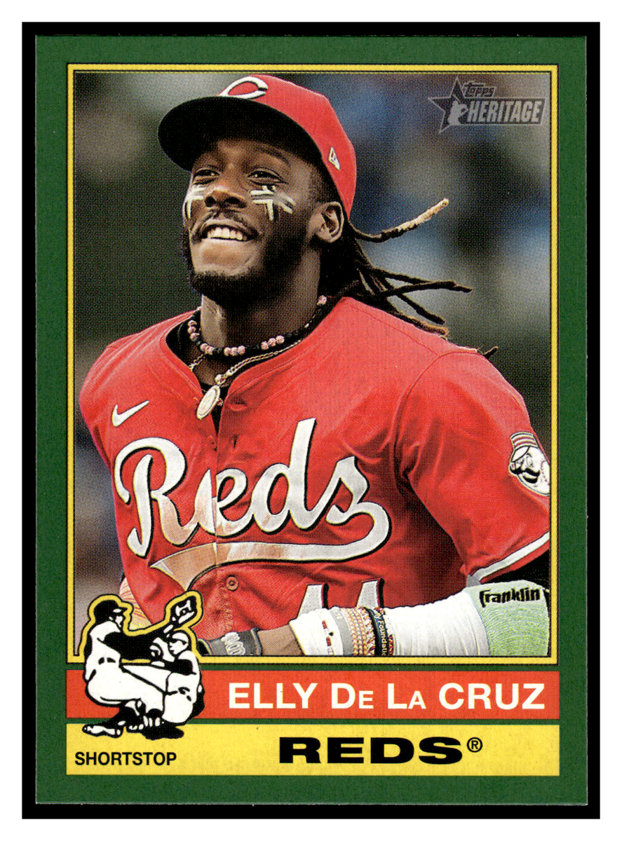 2025 Topps Heritage Elly De La Cruz Green Border #263 Cincinnati