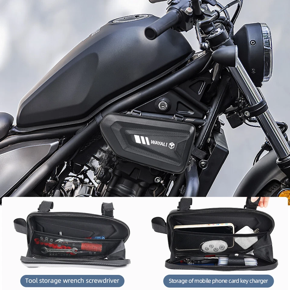 Bolsa lateral triangular para silla de montar para Honda CB1100F CB1100R bolsa de almacenamiento de herramientas impermeable Foto 3 de 4