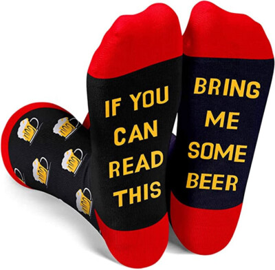 NEW MEN'S BRING ME SOME BEER SOCK SIZE 7-12