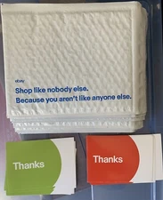 10 Count eBay-Branded Padded Airjacket Mailers Blue Print 6.5" x 8.75”