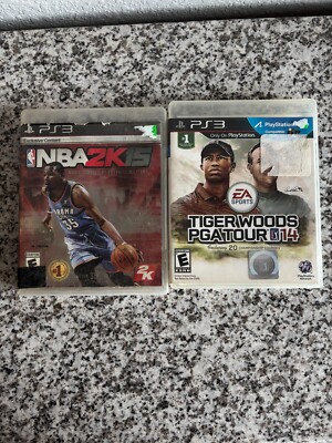 2 PlayStation 3 Games, NBA2K15, Tiger Woods PGA Tour 14 (R DE)