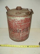 Old Vintage Galvanized 5 Gallon Gas Can Tin