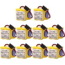 10X BR-2/3AGCT4A 6V PLC Battery For FANUC A98L-0031-0025 CNC Mahine  Black Plug